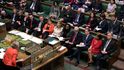 Britská premiérka Theresa Mayová v parlamentu (12. 3. 2019) Britská premiérka Theresa Mayová v parlamentu (12. 3. 2019)