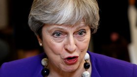 Britská premiérka Theresa Mayová na březnovém jednání Evropské rady v Bruselu. Jedním z hlavních témat byla reakce na otravu špiona Sergeje Skripala. EU se nedokázala shodnout na jednotném odvetném postupu vůči Rusku