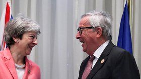 Theresa Mayová a Jean-Claude Juncker – předseda Evropské komise – společně na summitu EU a afrických zemí v Egyptě. Možná jeden z posledních summitů Mayové v rámci Unie (25. 2. 2019).