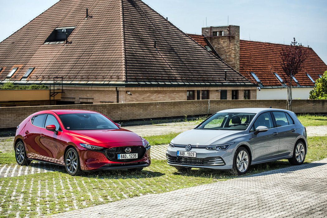 Mazda 3 2.0 Skyactiv-G aut. vs. Volkswagen Golf 1.5 eTSI DSG