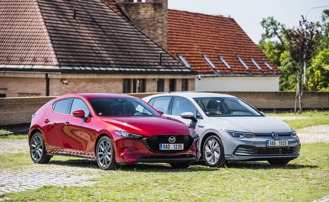 Mazda 3 2.0 Skyactiv-G aut. vs. Volkswagen Golf 1.5 eTSI DSG