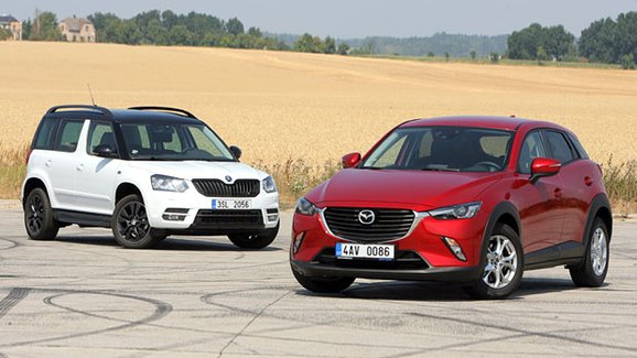 TEST Mazda CX-3 1.5 Skyactiv-D vs. Škoda Yeti 2.0 TDI