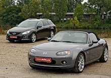 TEST Mazda MX-5 2,0i vs. Mazda 6 2,2 MZR-CD Wagon