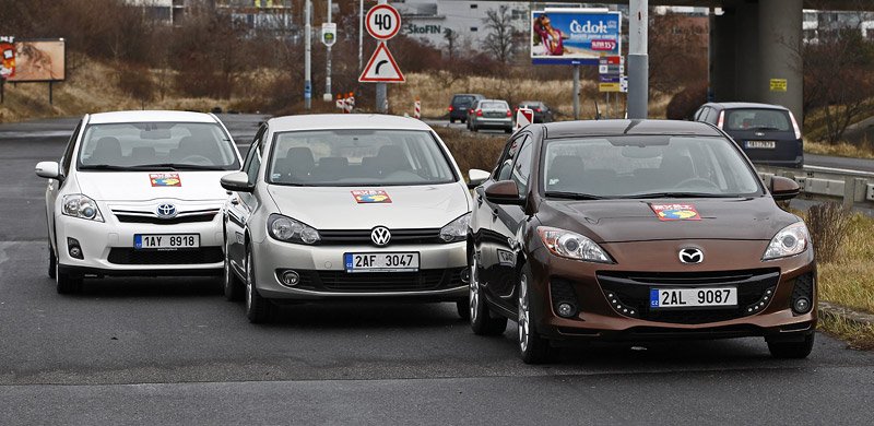 Mazda 3, Volkswagen Golf, Toyota Auris