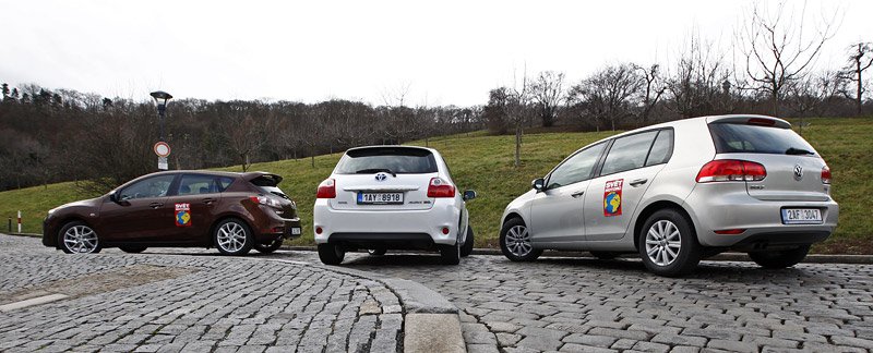 Mazda 3, Volkswagen Golf, Toyota Auris