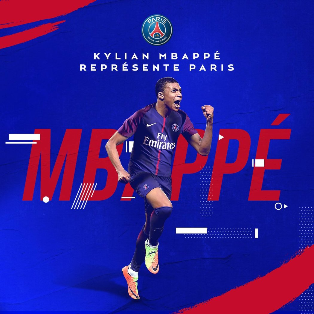 Útočník Kylian Mbappé přestoupil z Monaka do PSG