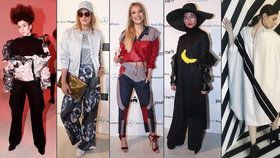Celebrity na pražském týdnu módy: Vrabčí hnízdo, banán kolem krku a krásky v plátnech