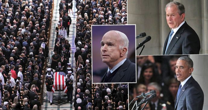 Poslední rozloučení se zesnulým americkým senátorem Johnem McCainem (1. 9. 2018)