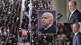 Poslední rozloučení se zesnulým americkým senátorem Johnem McCainem (1. 9. 2018)