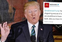 Jsi ubohá náhražka prezidenta, tweetnul McDonald's Trumpovi. Šlo o útok hackera, braní se fast food