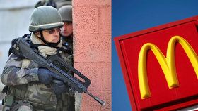 Přepadení McDonald&#39;s lupičům nevyšlo. V restauraci bylo 11 elitních vojáků.