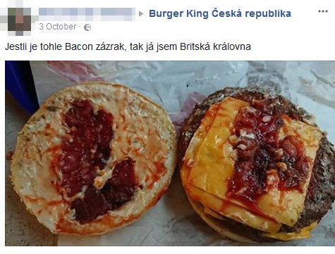 Reakce zákazníků fast foodu ze sociálních sítí