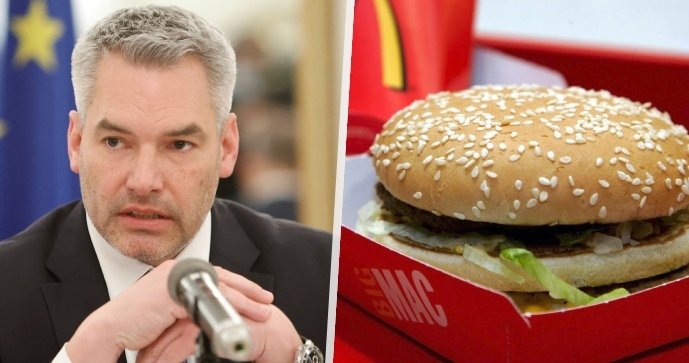 Rakouský kancléř doporučil chudým rodinám, aby se stravovaly hranolky a hamburgery