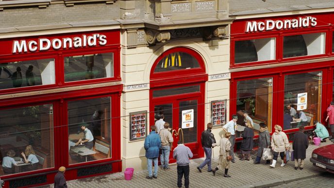 Otevření McDonalds ve Vodičkově ulici