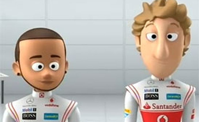 Video: Animovaní Lewis Hamilton a Jenson Button