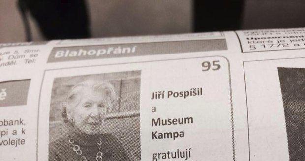 Když Meda Mládková slavila 95. narozeniny, v novinách a nepochybně i osobně jí popřál i Jiří Pospíšil.