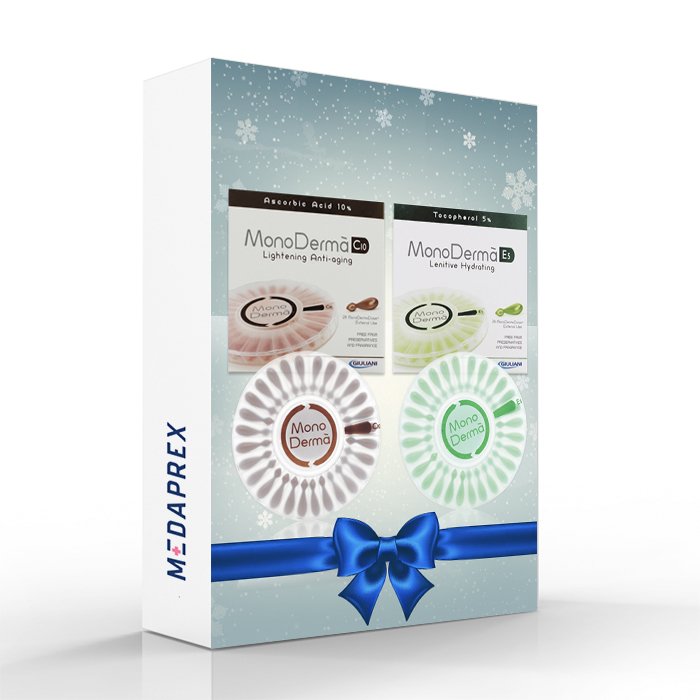 Vánoční balíček s obsahem vitamínů na pleť Monodermá C10 a Monodermá E5 lze zakoupit za cenu 764 Kč. www.medaprex.cz