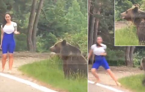 Selfie s medvědem se změnilo v boj o život: Mladá žena musela vzít nohy na ramena!