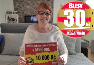 Paní Anna Tumpachová (70) z Bohumilic vyhrála v Denní hře 10 tisíc korun.