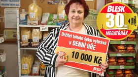 Majitelka krámku s potravinami Hana (58) měla štěstí: 10 tisíc ve hře MEGATRHÁK!