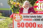 Věra Svobodová z Kladna v soutěži Megatrhák Blesku získala 50 tisíc korun.