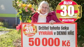 Věra Svobodová z Kladna v soutěži Megatrhák Blesku získala 50 tisíc korun.