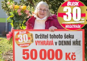 Věra Svobodová z Kladna v soutěži Megatrhák Blesku získala 50 tisíc korun.