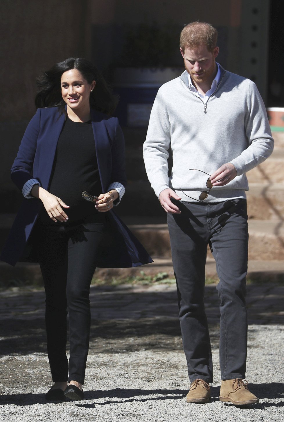 Vévodkyně Meghan s princem Harrym v Maroku.