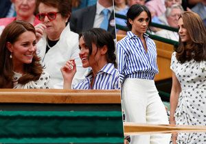 Meghan a Kate spolu vyrazily na Wimbledon.
