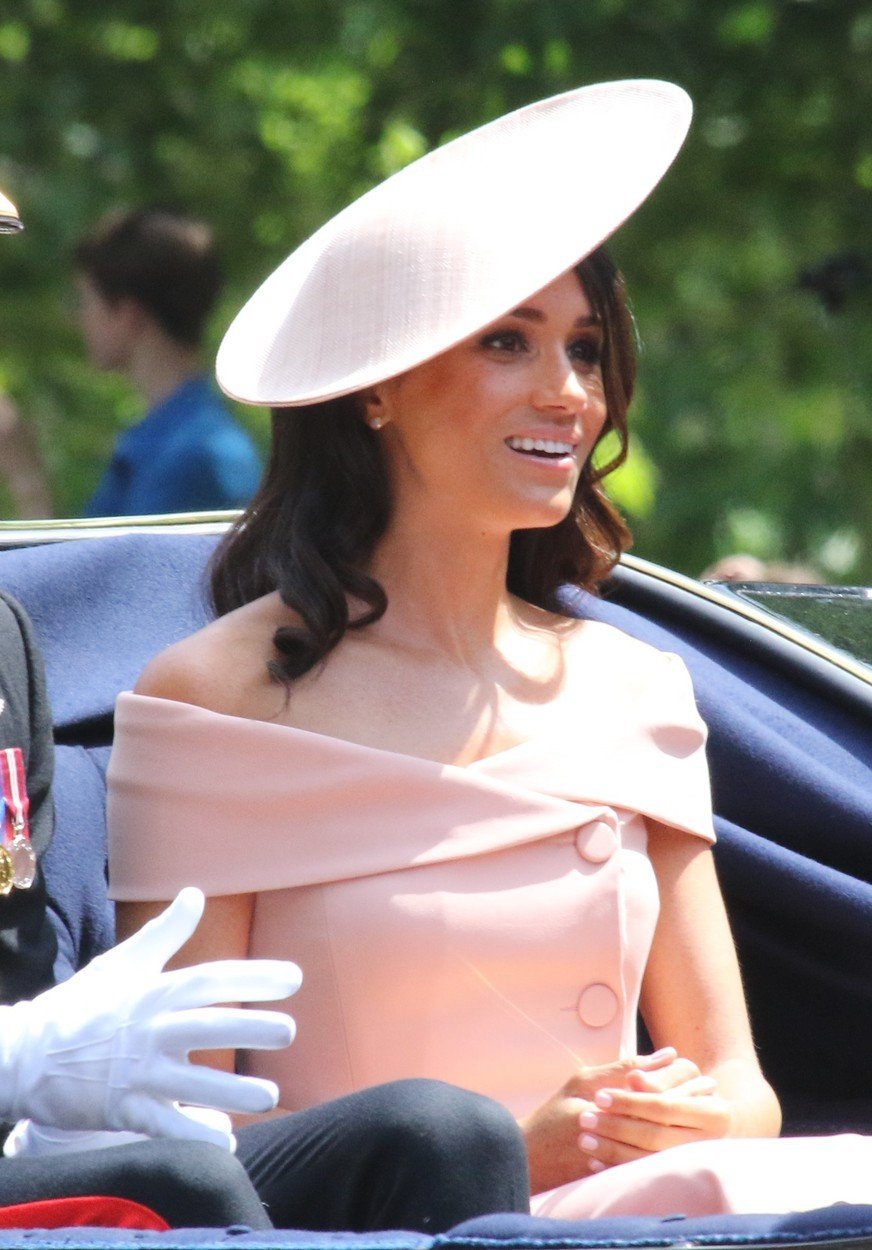 Meghan během Trooping the Colour.