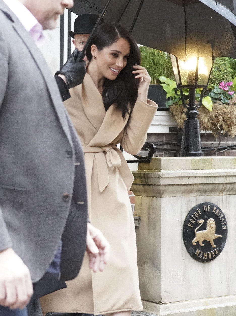 Meghan Markleová se tento týden Meghan Markleováv hotelu The Goring