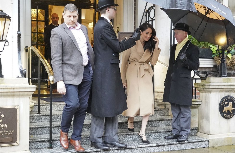 Meghan Markleová se tento týden ubytovala v hotelu The Goring.