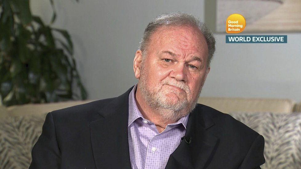 Thomas Markle má s dcerou špatné vztahy už delší dobu.