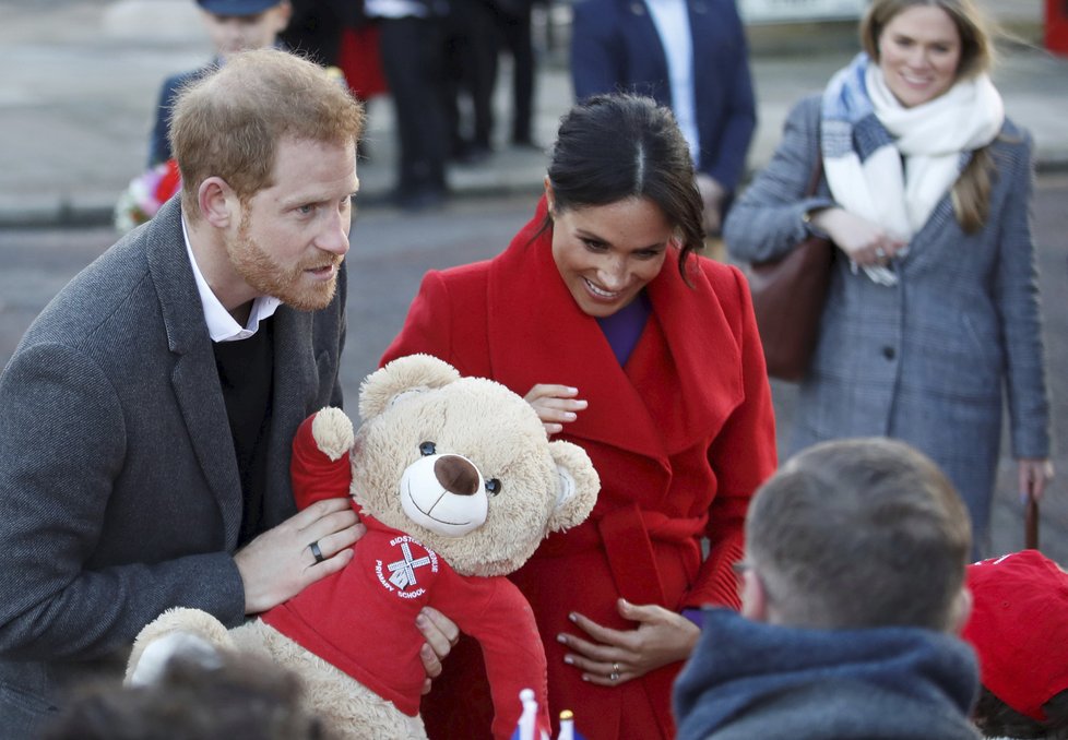 Těhotná Meghan Markleová s princem Harrym