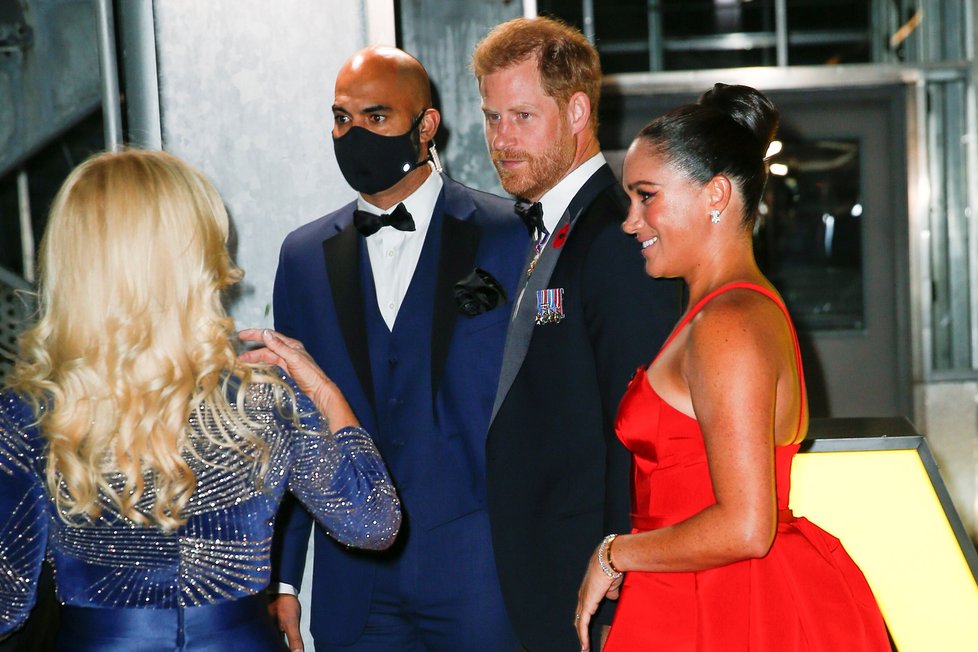 Meghan Markleová a princ Harry na akci v muzeu Intrepid v New Yorku