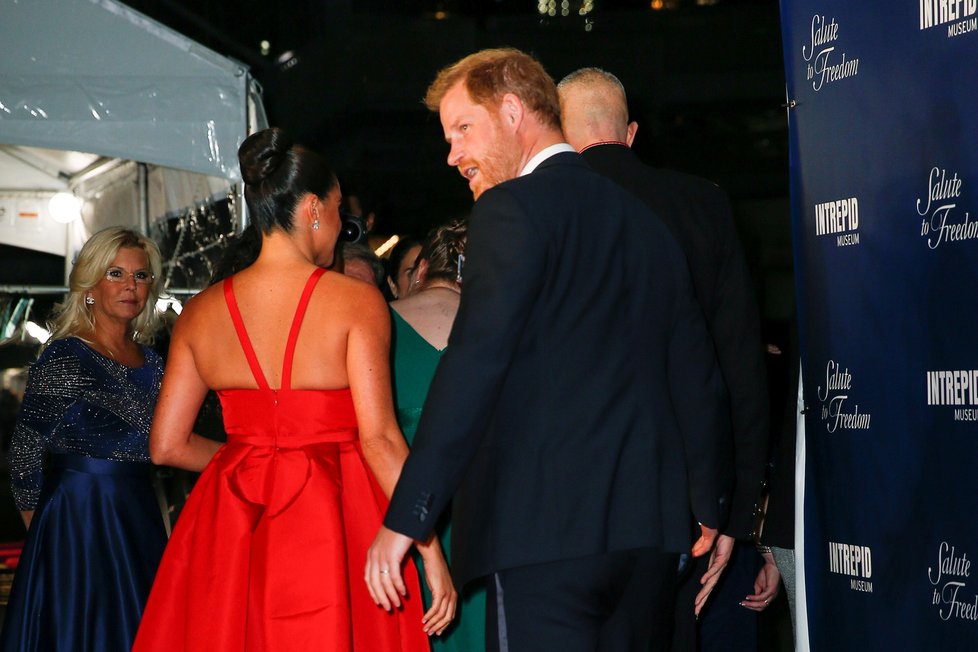 Meghan Markle a princ Harry na akci v muzeu Intrepid v New Yorku