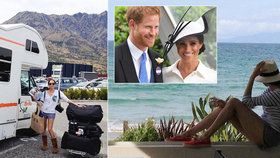 Dosud utajené fotky vévodkyně Meghan! Co vyváděla na Novém Zélandu? Teď se tam vrací i s Harrym!