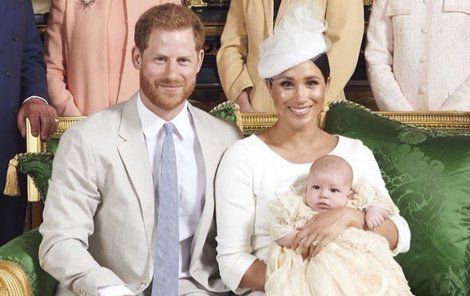 Princ Harry a vévodkyně Meghan se synem Archiem.