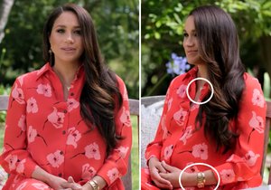 Meghan není troškařka – šaty za 35 tisíc, šperky za 750 tisíc.