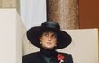 1991: Princezna Diana v černé při vzpomínce na konec 1. světové války.