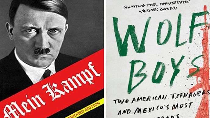 Kniha Wolf Boys o drogovém gangu je zakázaná, Hitlerův Mein Kampf je povolen.
