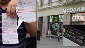 Brněnský kurz dolaru je 15 Kč! McDonald’s na náměstí Svobody má vlastní pravidla