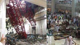 Desítky mrtvých po pádu v mešitě v Mekce