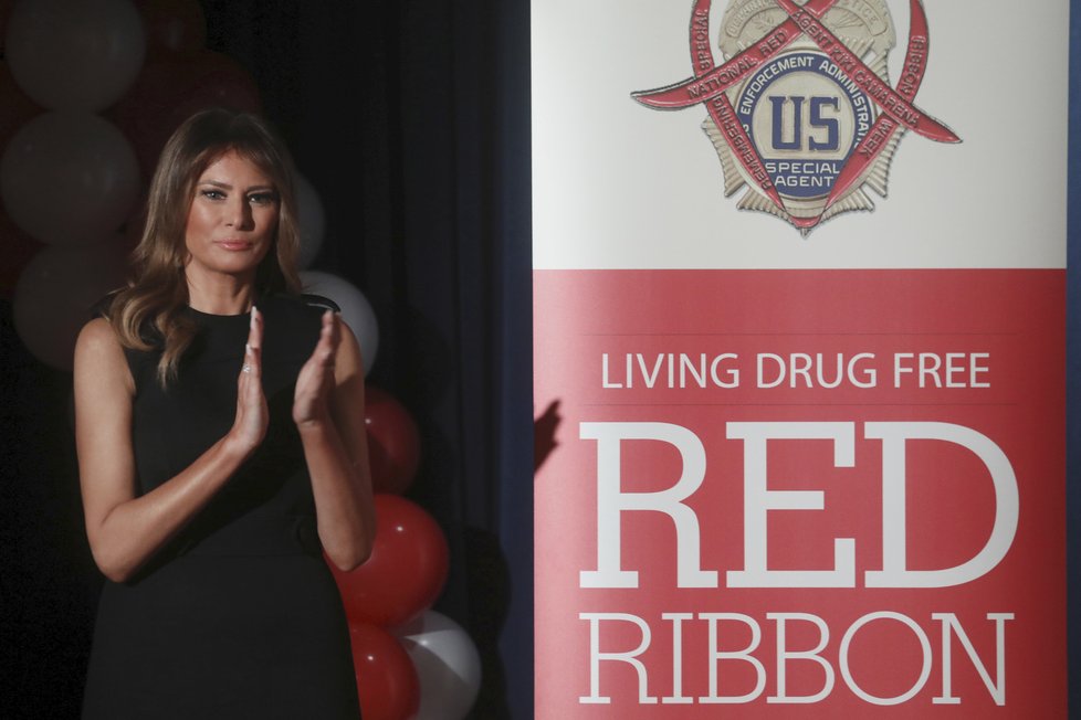 První dáma USA Melania Trumpová na akci organizace Red Ribbon.