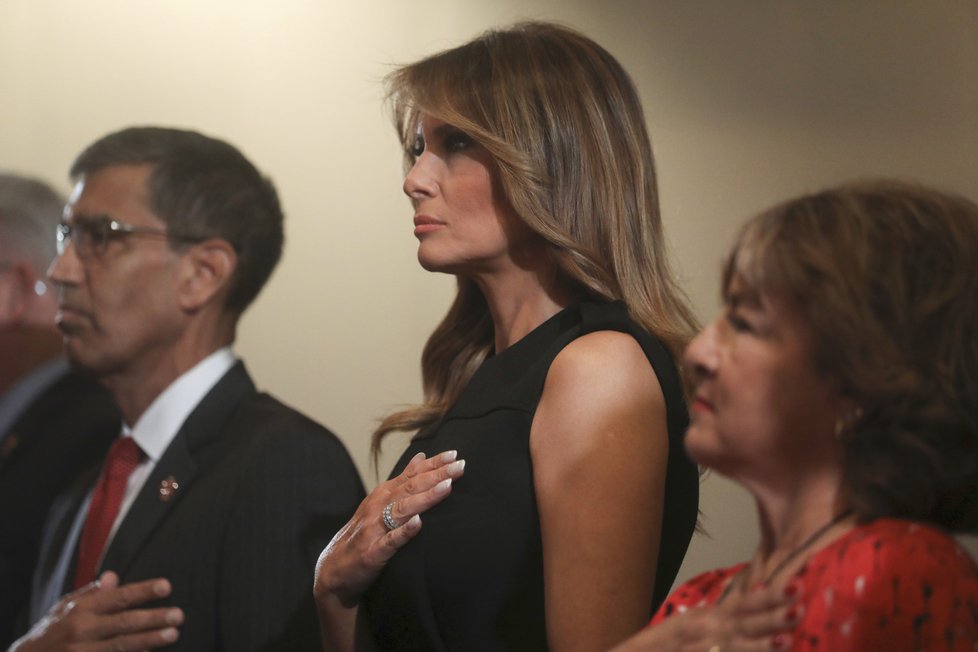 První dáma USA Melania Trumpová na akci organizace Red Ribbon.