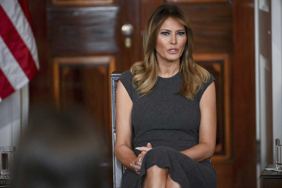 První dáma USA Melania Trumpová se zapojila do boje proti vapování (9. 10. 2019).