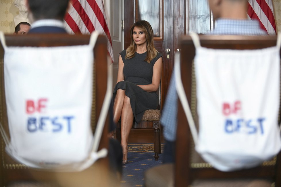 První dáma USA Melania Trumpová se zapojila do boje proti vapování, (9.10.2019).