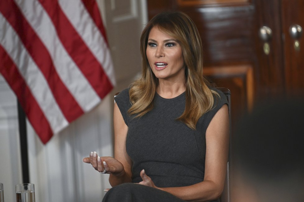 První dáma USA Melania Trumpová se zapojila do boje proti vapování. (9. 10. 2019)