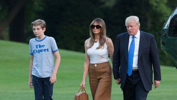 Melania Trump s manželem a synem
