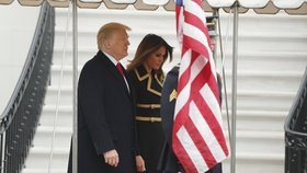 První dáma USA Melania Trumpová a prezident Donald Trump